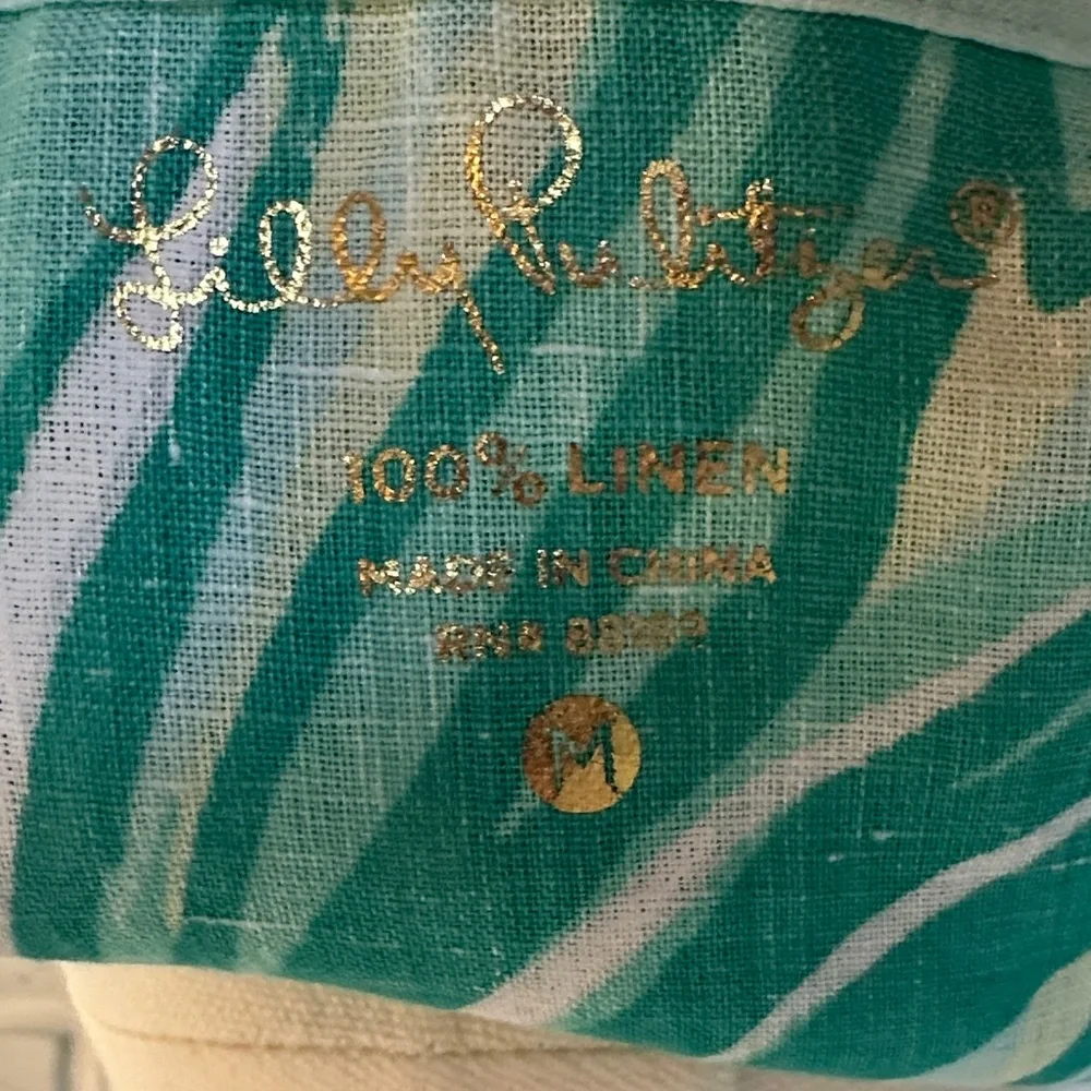 Green Leaf Print Dress - Picture 5 of 5